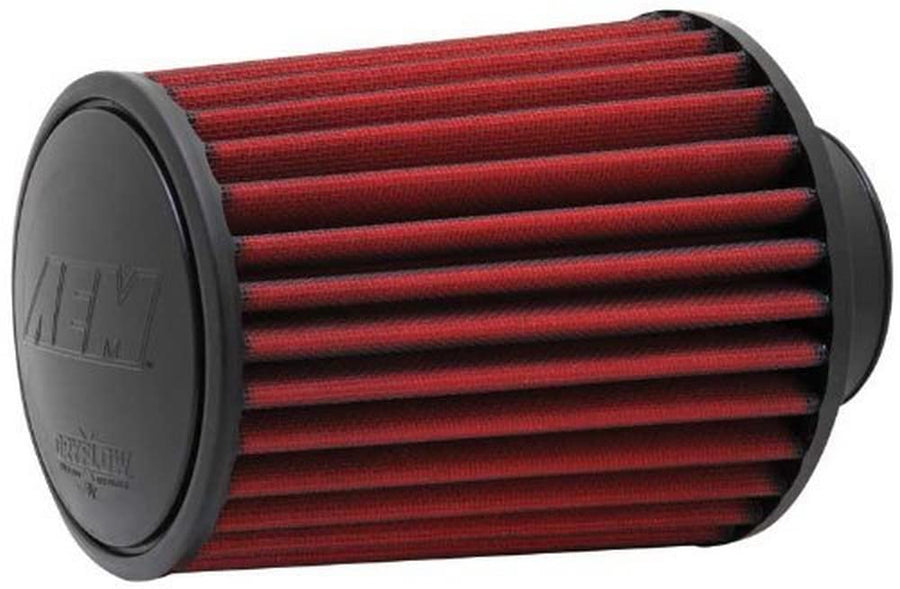 AEM 21-2027DK Clamp-On Universal DryFlow Air Filter: Round Tapered; 2.75 in (70 mm) Flange ID; 7 in (178 mm) Height; 6.25 in (159 mm) Base; 5.25 in (133 mm) Top