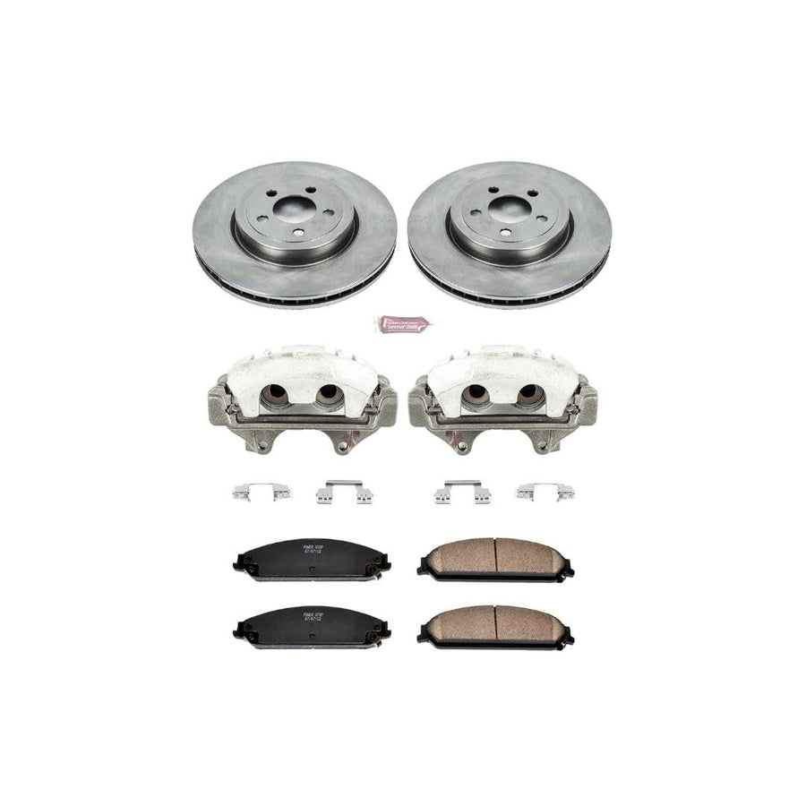 Power Stop KCOE2560A 1-Click OE Replacement Brake Kit with Calipers For Chrysler 300 2012-2021, Dodge Challenger 2012-2021, Dodge Charger 2012-2020 [Model Specific]