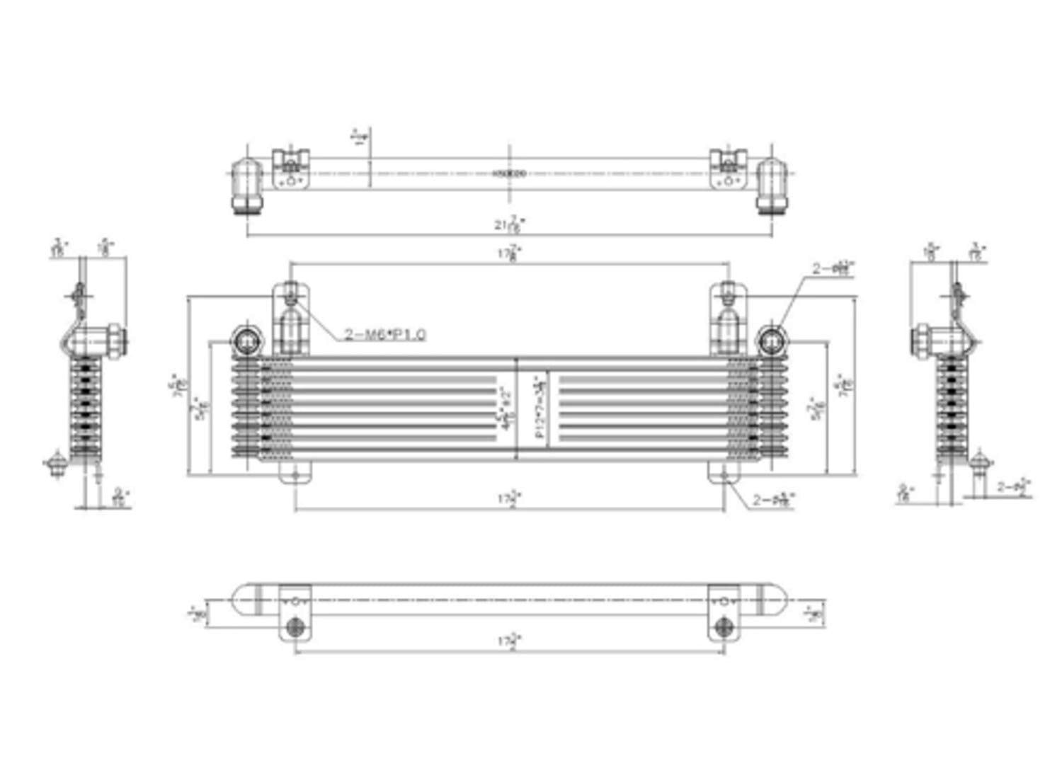 External Transmission Oil Cooler TYC 19034 Compatible with 2007-2010 Chevrolet Silverado 2500