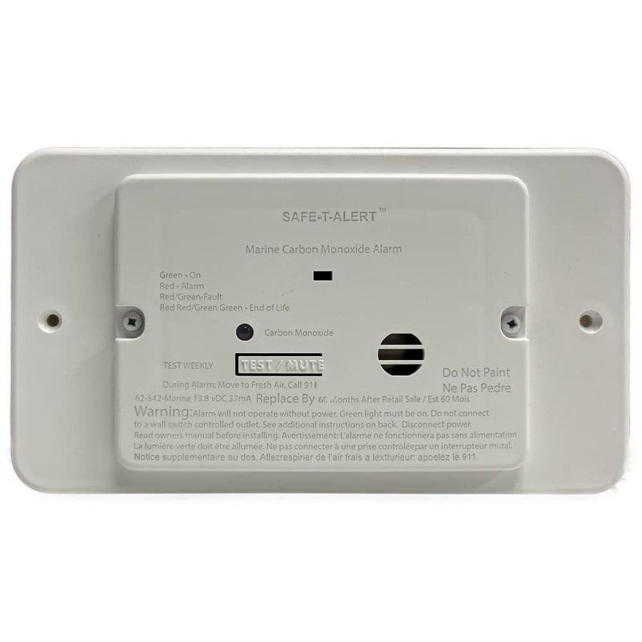 62-542-MARINE-WH Marine Carbon Monoxide Alarm - Mti Industries 62 Series, Flush Mount, White