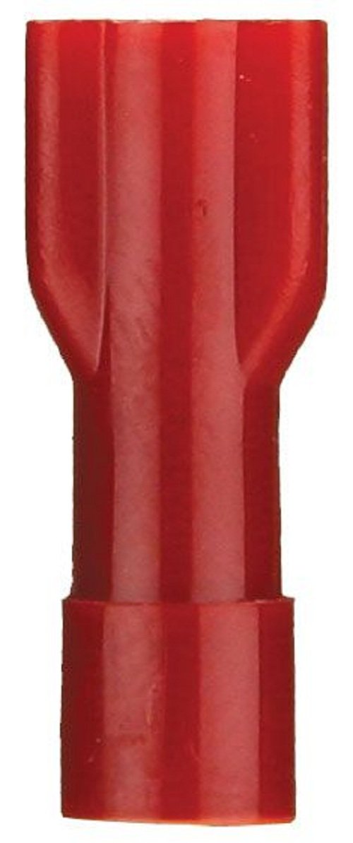 Install Bay 22/18 Gauge RNFD187F Fully Insulated Nylon .187 Female, Red (100-Pack)
