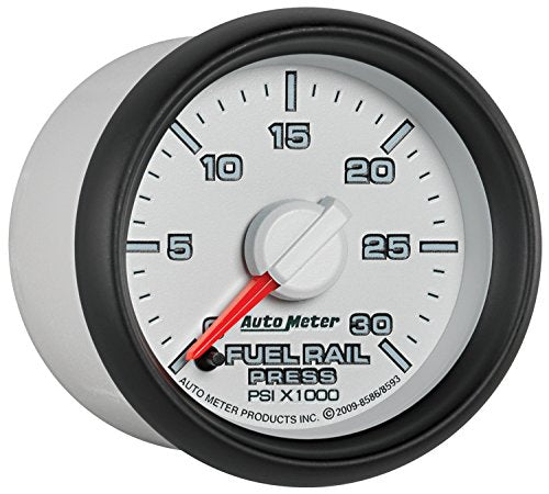 Auto Meter 8593 2-1/16" 0-30000 PSI Fuel Rail Pressure Gauge Dodge Cummins 6.7L 2007.5 and Newer GM Duramax Lbezel and LMM