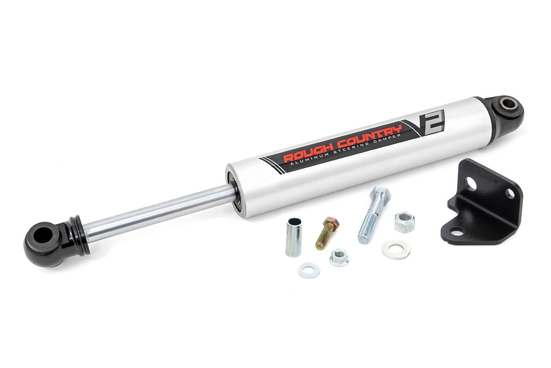 Rough Country V2 Steering Stabilizer - 2007-2018 Jeep Wrangler JK - 8730670