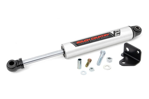 Rough Country V2 Steering Stabilizer - 2007-2018 Jeep Wrangler JK - 8730670