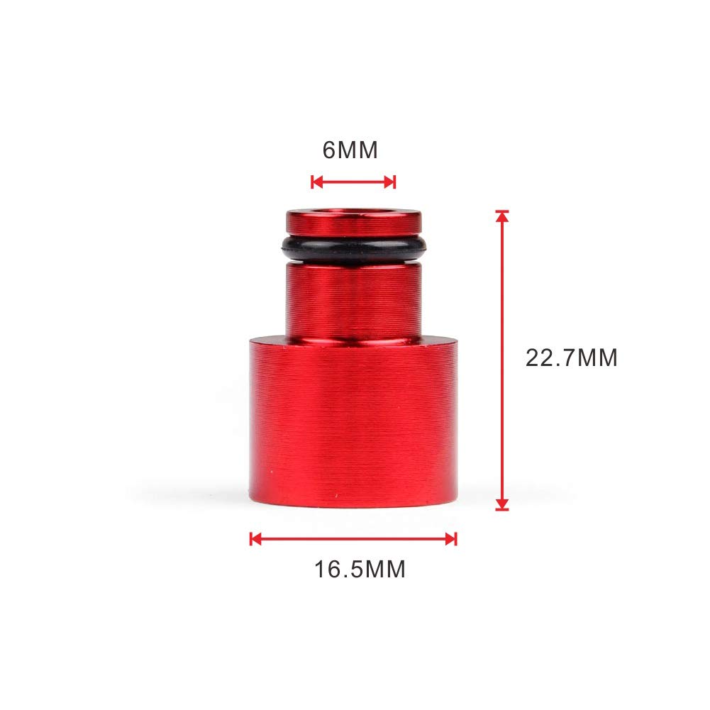 Fuel Adapters 4pcs Durable Top Supply System Accessories Extenders Anti-rust Auto Tool Spacers Sealing Anti-orrosion Aluminum Alloy For B16 B18 6Z 6Y(Red)