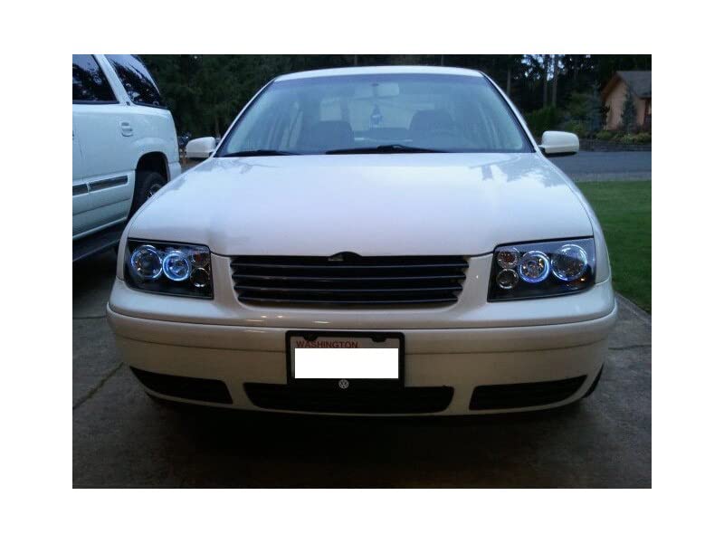 Volkswagen Jetta 99-05 Spyder 5012234 Projector Headlights (does not fit the Jetta 2.5) - DRL - Black - High H1 (Included) - Low H1 (Included)
