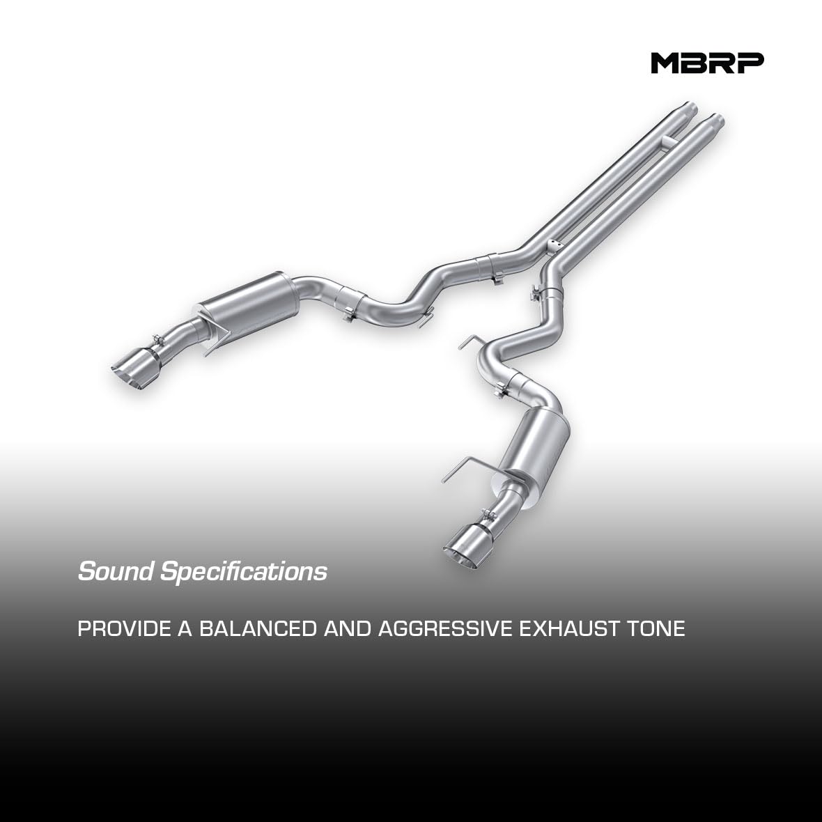 3" Dual Split Rear MBRP T409 Cat Back with 4.5" Tips Street Version