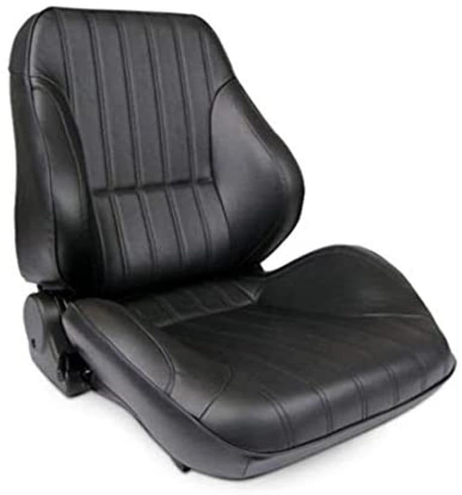 Black Leather Racing Rally ProCar by Scat Low Back Recliner Right Seat 80-1050-51R