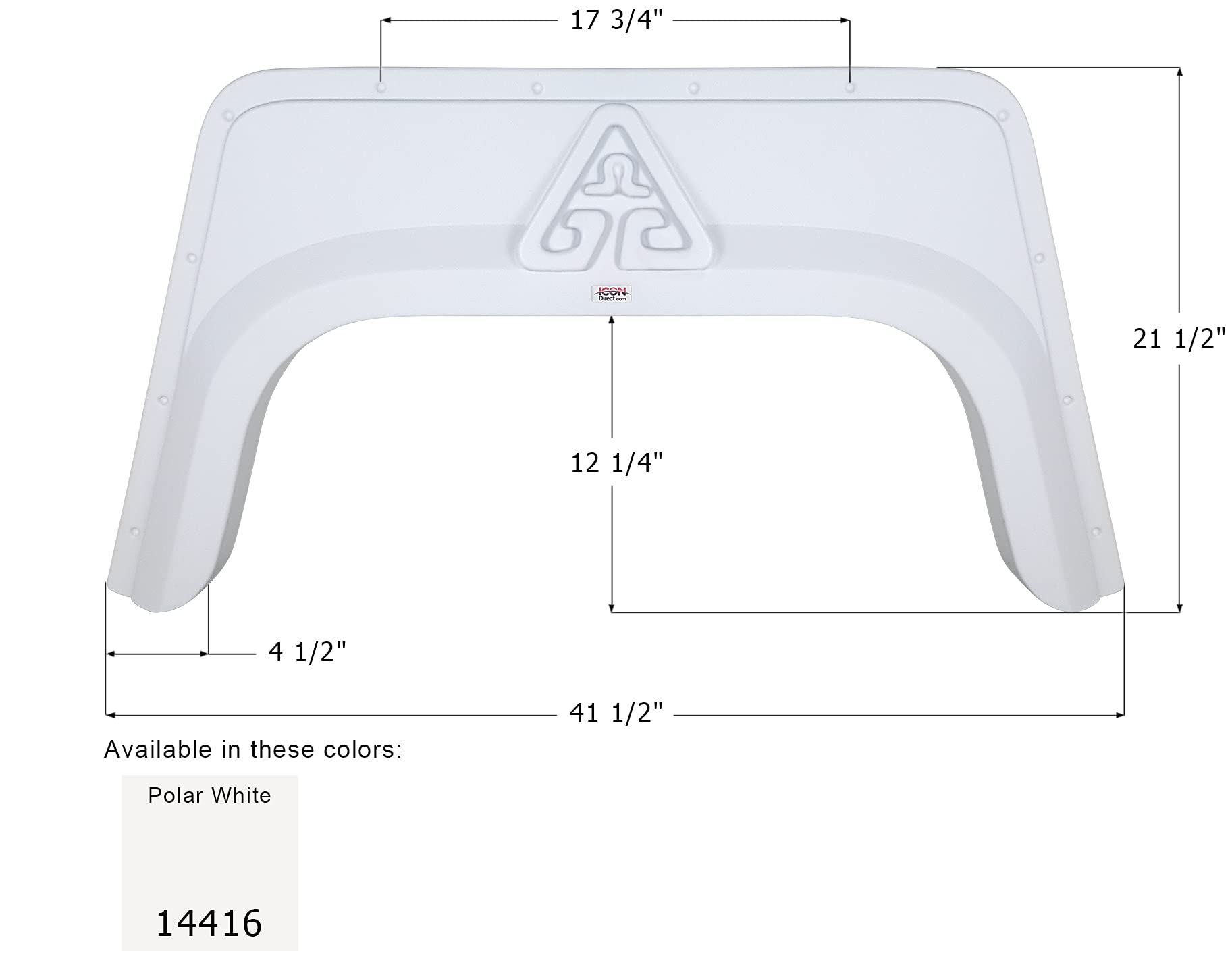 Fender Skirt ICON 14416, Single, Glendale, FS4416, Polar White