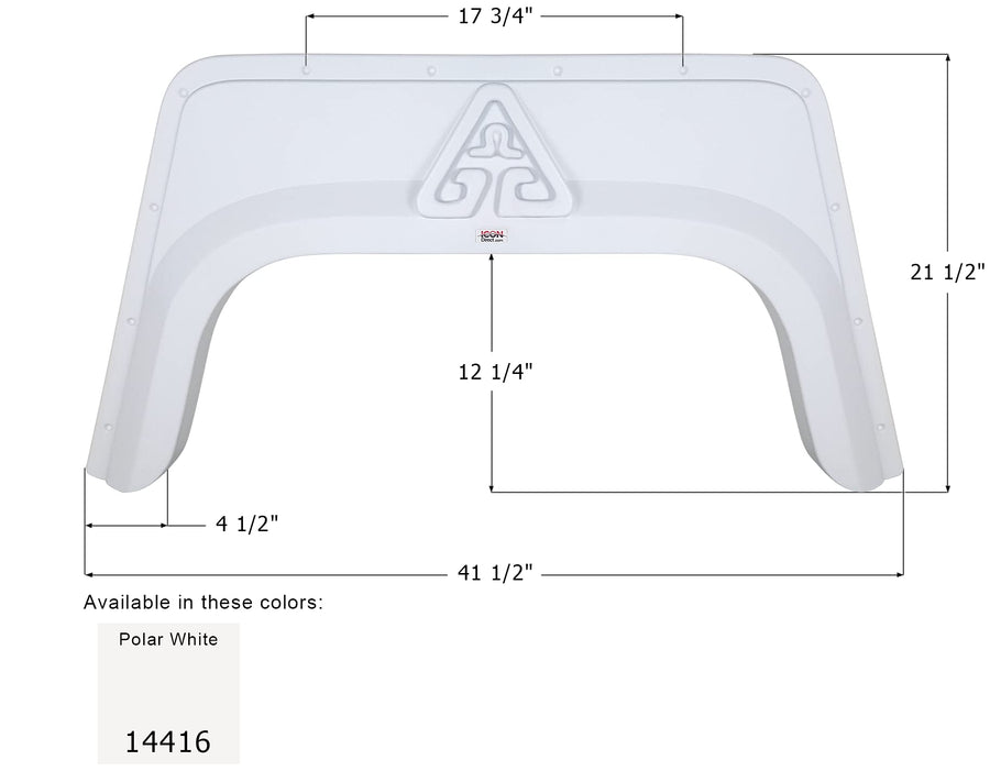 Fender Skirt ICON 14416, Single, Glendale, FS4416, Polar White