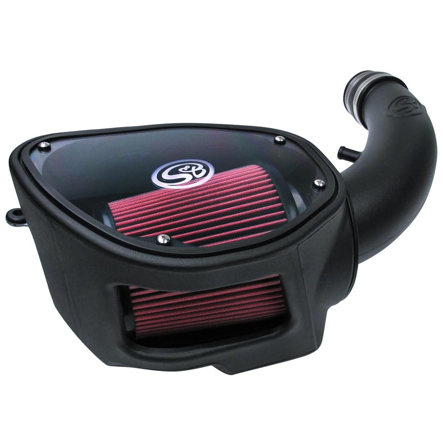 Cold Air Intake S&B Filters 75-5084 For 2007-2011 Jeep Wrangler JK 3.8L (Oiled Cleanable, 8-ply Cotton Filter)