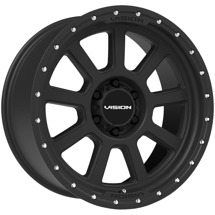 350 OJOS Vision Custom Wheel - 20x9, 0 Offset, 6x139.7 Bolt Pattern, 78.1mm Hub - Satin Black Rim
