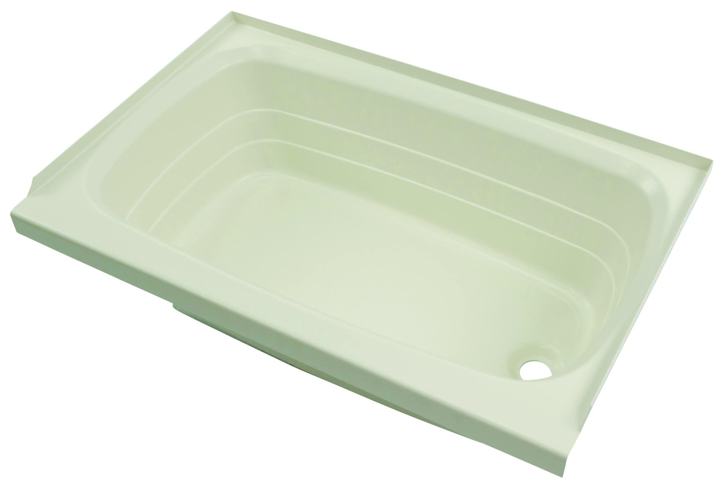 24" x 36" Lippert Replacement Parchment Bathtub with Right Drain, Scratch-Resistant ABS Acrylic for RVs, Travel Trailers, 5th Wheels, Motorhomes - P2436RHSPK