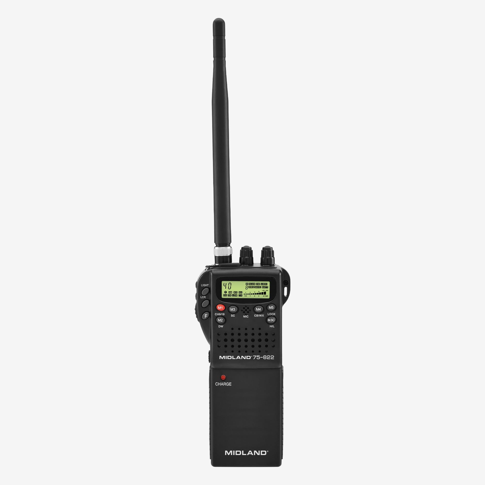Midland Handheld 75-822 CB Radio & Mobile CB Radio – Walkie Talkie with 40 Channels, NOAA Weather Alerts, Long Range, Compatible with CB Antennas