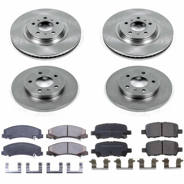 Power Stop Autospecialty KOE5514 Front and Rear Replacement Brake Kit-OE Brake Rotors & Ceramic Brake Pads