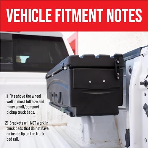 DuHa Humpstor 70801 Side Toolbox and Gear Storage fits Trucks with Toppers and Caps | Black Heavy-Duty Tool Box | Includes Mounting Hardware and Dividers