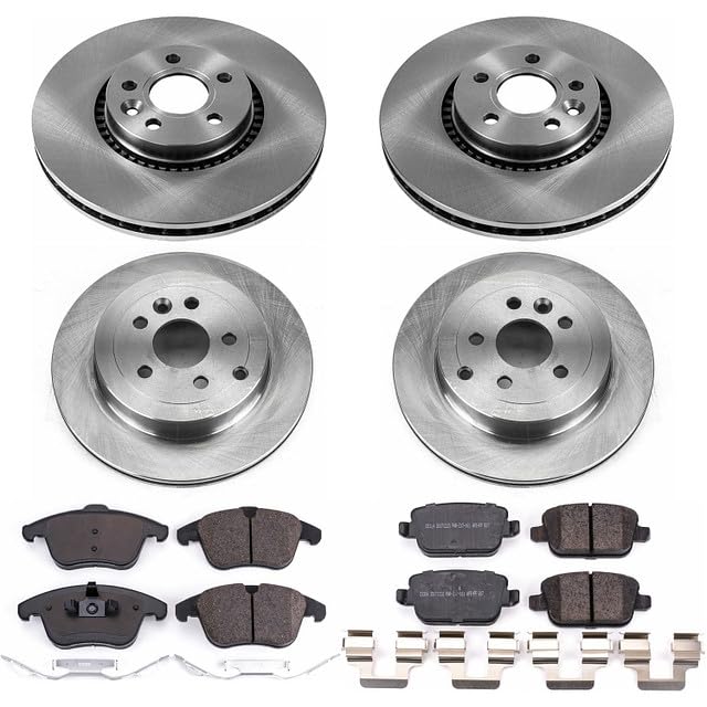 Power Stop KOE5616 Replacement Brake Kit-OE Front and Rear Brake Rotors & Ceramic Pads For Land Rover LR2 2008-2012 [Vehicle Specific]