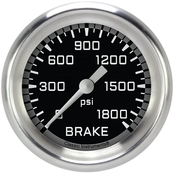 AX367GAPF Classic Instruments AutoCross Gray 2-5/8" Brake Pressure Gauge