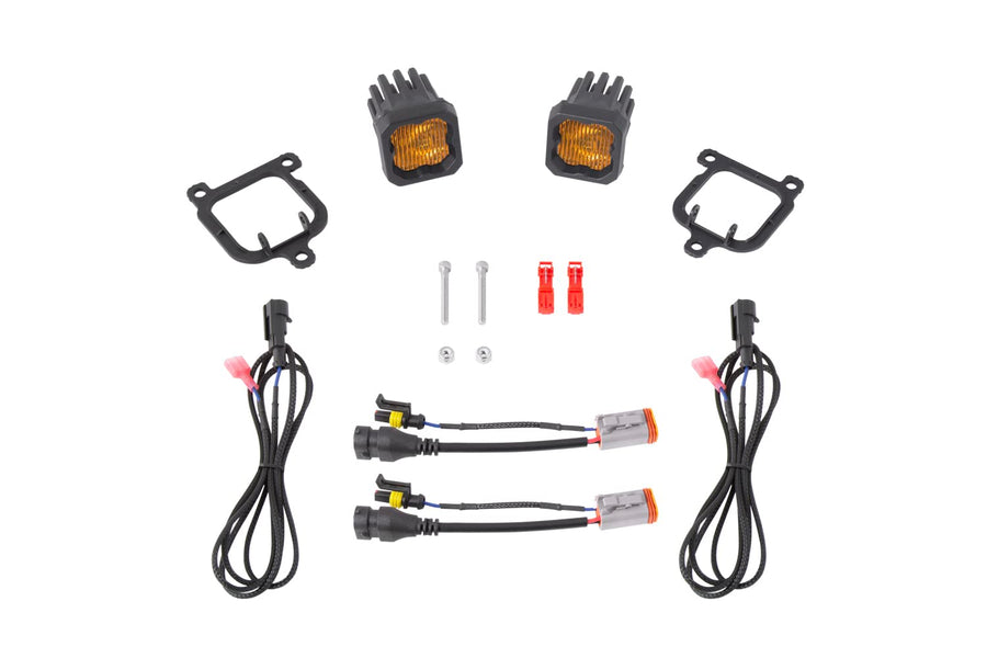 Stage Series Diode Dynamics C1 SAE/DOT Type FBS Fog Light Kit compatible with Ford Bronco Sport 2021, Yellow SAE Fog