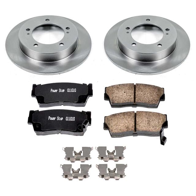 POWERSTOP Autospecialty KOE4919 Front Replacement Brake Kit-OE Brake Rotors & Ceramic Brake Pads [Vehicle Specific For Tracker | Sidekick | X-90]