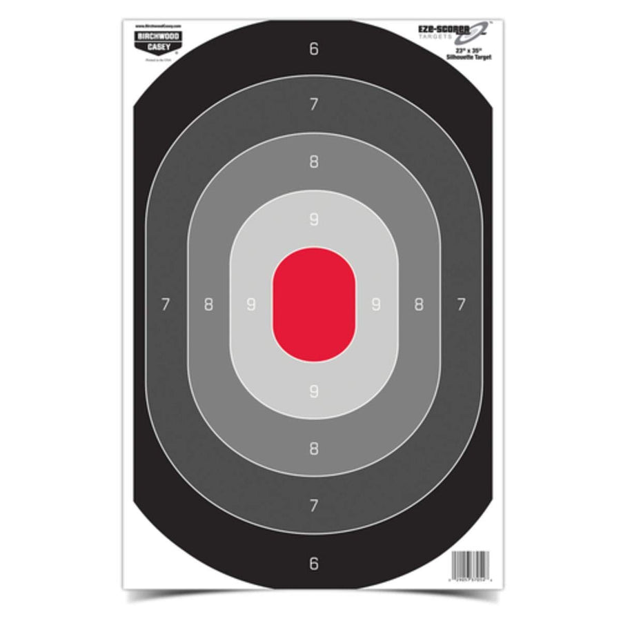 Eze-Scorer Birchwood Casey 23" x 35" Oval Silhouette - 5 paper targets (folded)