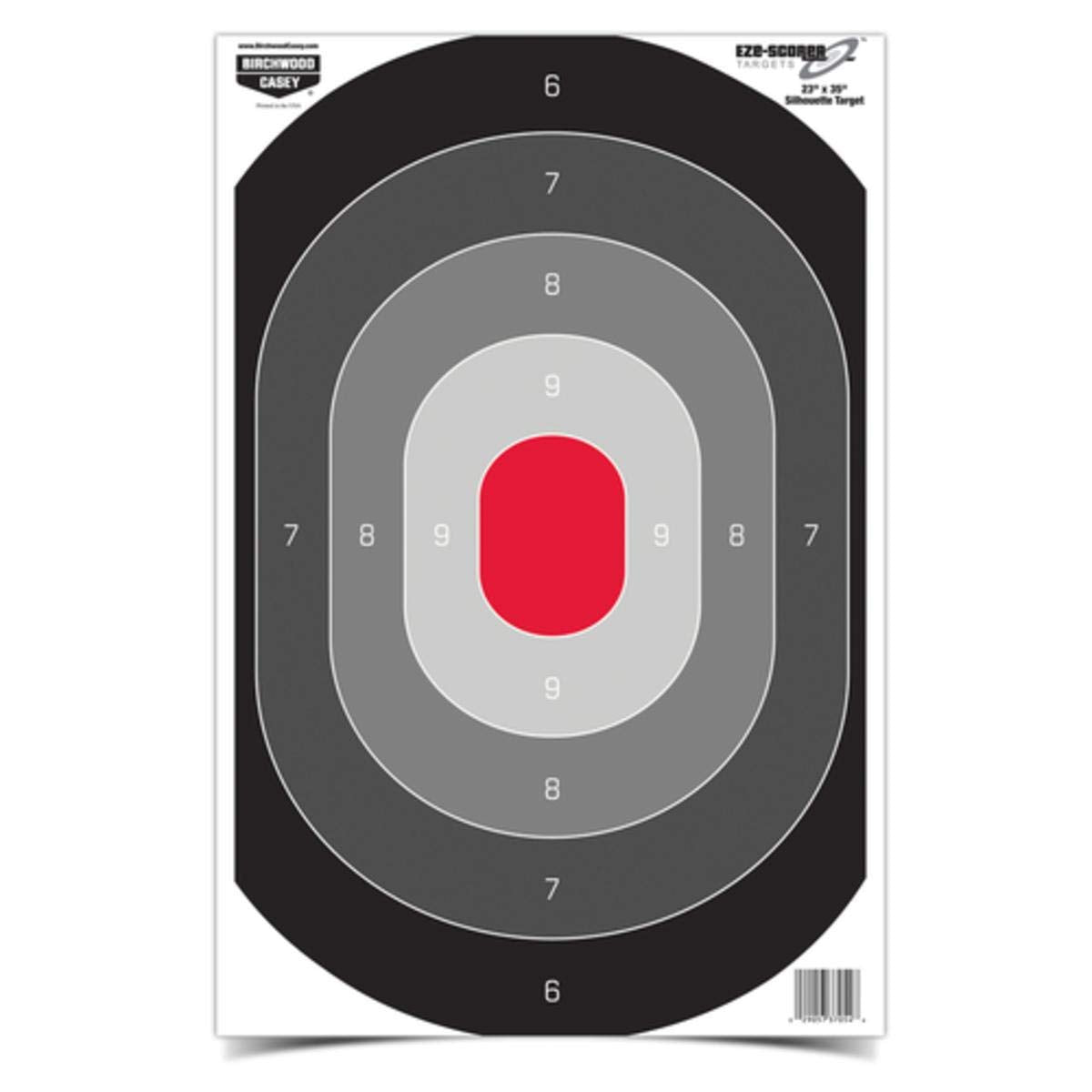 Eze-Scorer Birchwood Casey 23" x 35" Oval Silhouette - 5 paper targets (folded)