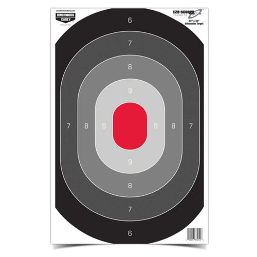 Eze-Scorer Birchwood Casey 23" x 35" Oval Silhouette - 5 paper targets (folded)