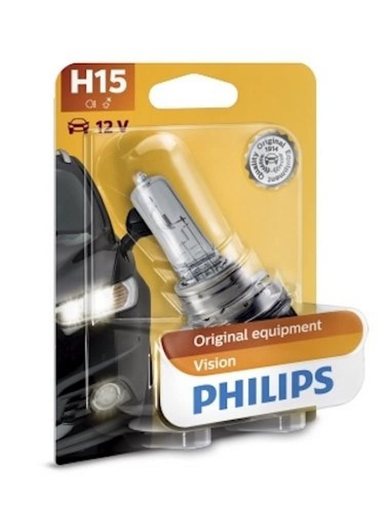 H15 Philips Standard Halogen Replacement Headlight Bulb, 1 Pack