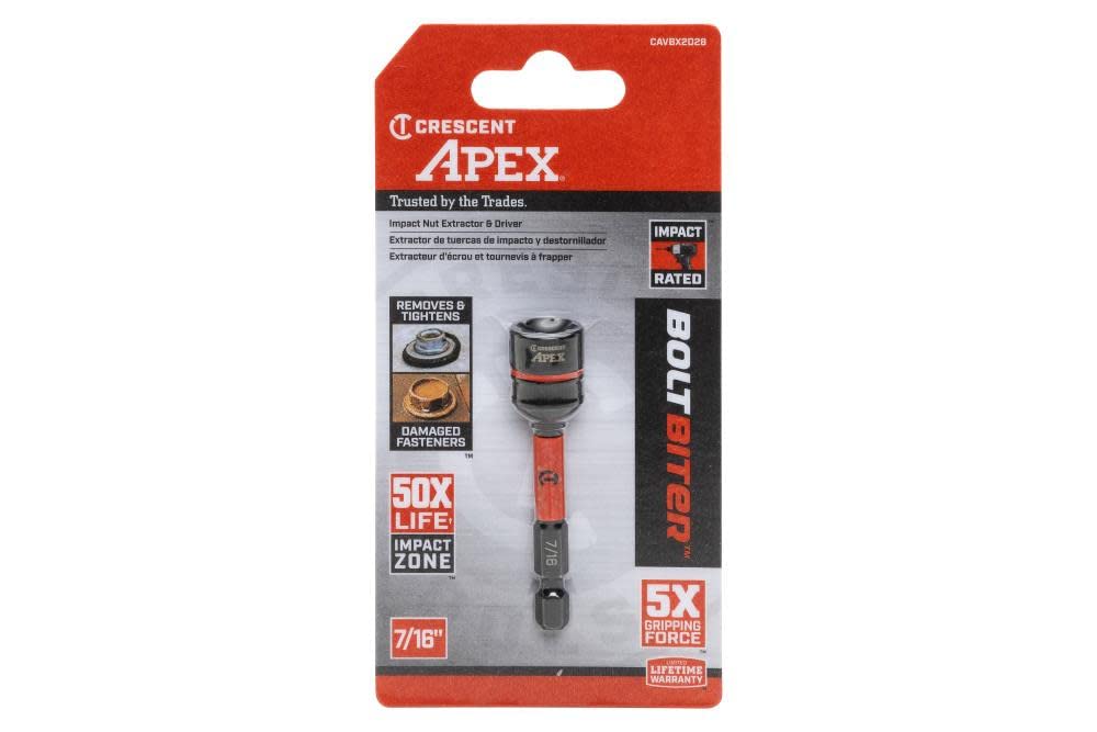 Bolt Extractor, Apex Vortex 7/16" Hex (CAVBX2D28)