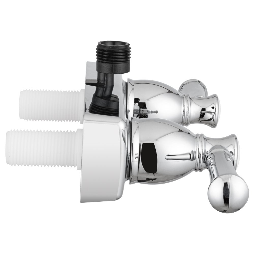 Dura Faucet RV Shower Faucet DF-SA100L-CP Valve Diverter with Hot/Cold Handles (Chrome)