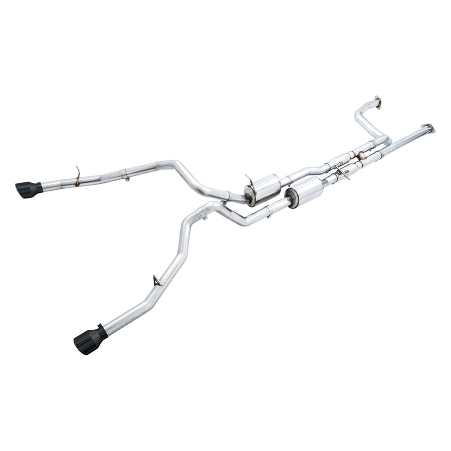 AWE Dual 3' Touring Cat-Back Exhaust, Black Tips for 2021-2023 TRX 6.2L