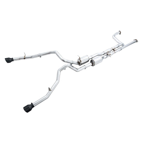 AWE Dual 3' Touring Cat-Back Exhaust, Black Tips for 2021-2023 TRX 6.2L