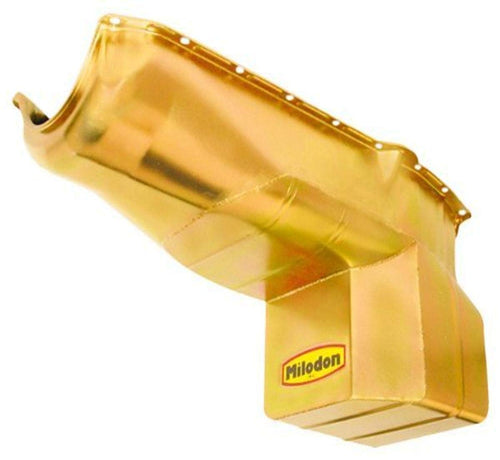 Gold Zinc Plated Milodon 31080 Street and Strip Oil Pan for Chevy S-10