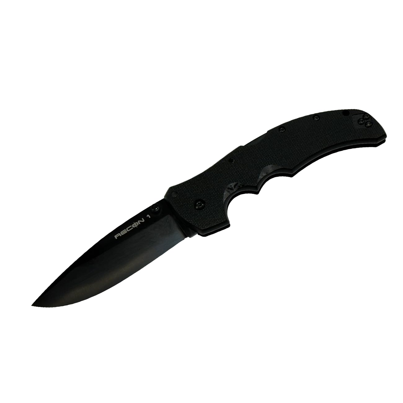 Recon 1 Series Cold Steel Tactical Folding Knife with Tri-Ad Lock and Pocket Clip - Made with Premium CPM-S35VN Steel, Spear Point, Black