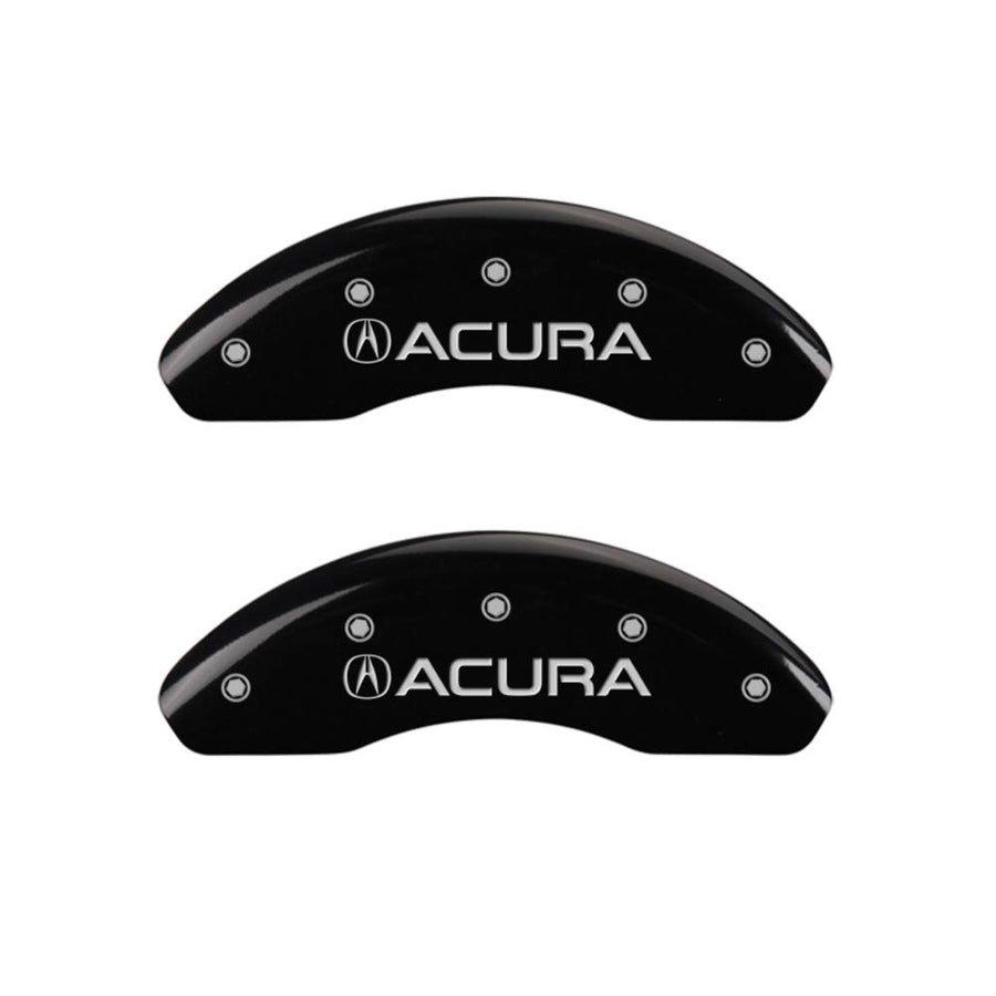 MGP Caliper Covers Silver Characters 39020SILXBK Black Powder Coat Finish Disc Brake Caliper Cover (Set of 4)