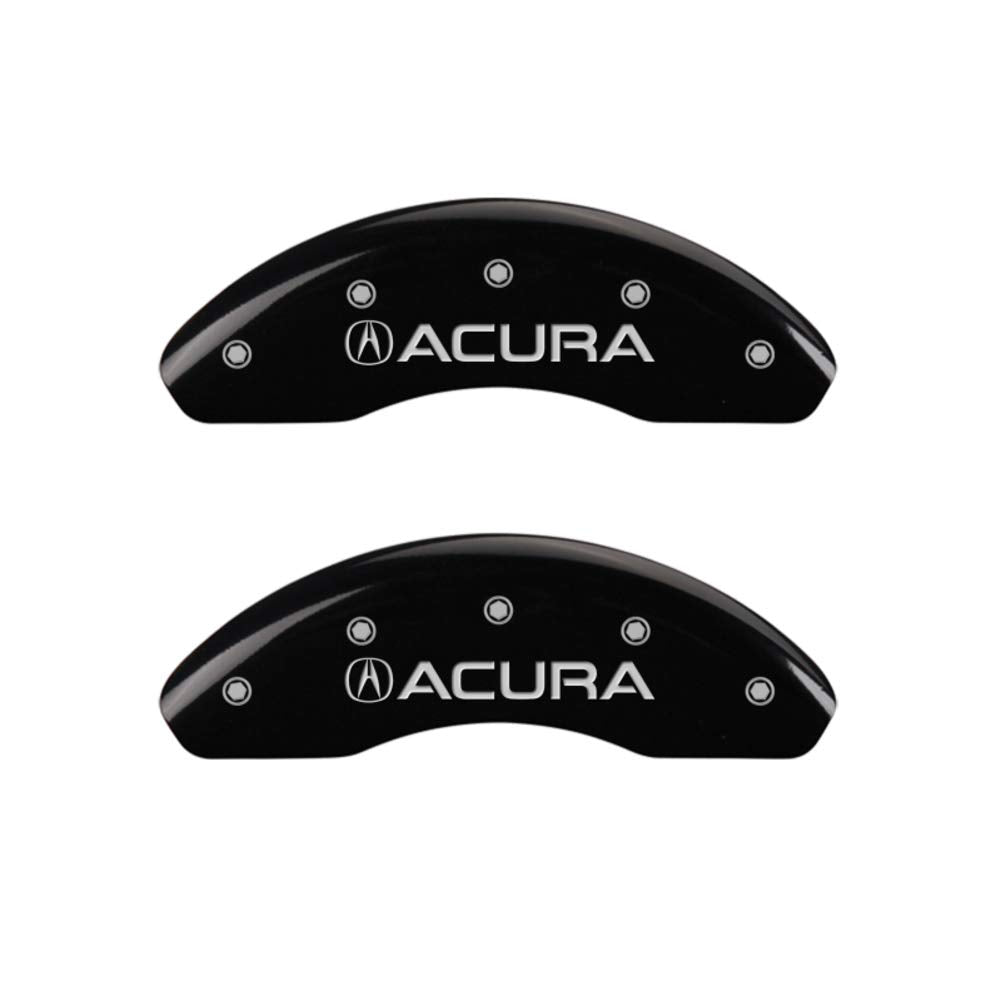 MGP Caliper Covers Silver Characters 39022SRDXBK Black Powder Coat Finish Disc Brake Caliper Cover (Set of 4)