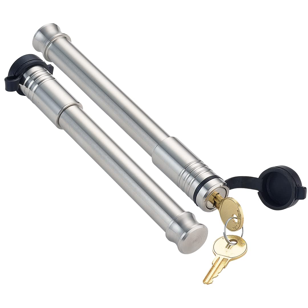 61581 InfiniteRule Security | 2 Pack, Keyed Alike, Hitch Locks for B&W Hitches 3" Tow and Stow 21K LB