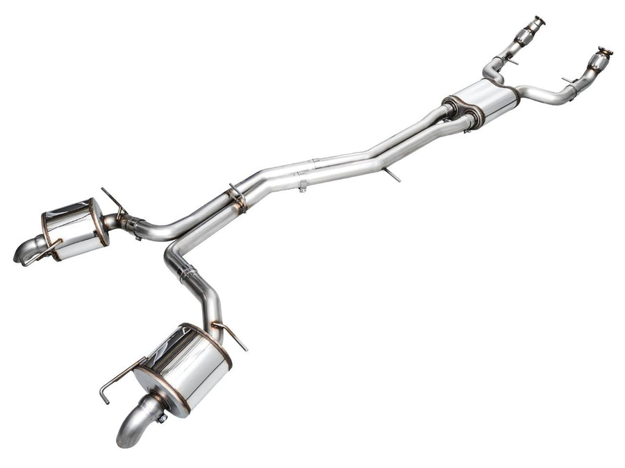AWE Tuning Exhaust Touring Edition | 3" Diameter | No Tips for C8 Audi A6/A7 3.0T (3015-31003)
