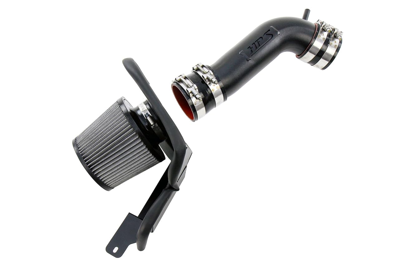 HPS Performance Air Intake Kit Black with Heat Shield Compatible for 1993-1996 Toyota Supra 3.0L Non 2JZGE, 827-715WB