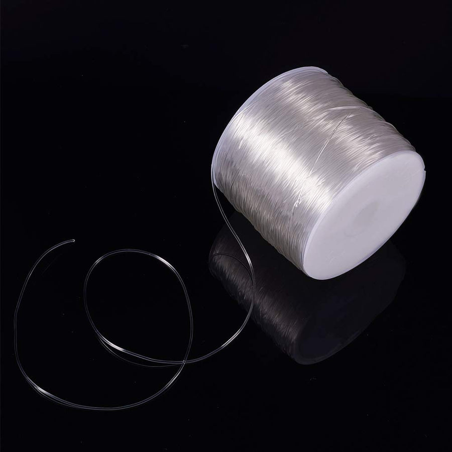 109 Yards JEWELEADER Clear Crystal Elastic Thread 0.7mm Stretch String Cord Crafting DIY Thread for Bracelets Gemstone Jewelry Making Beading Craft Sewing