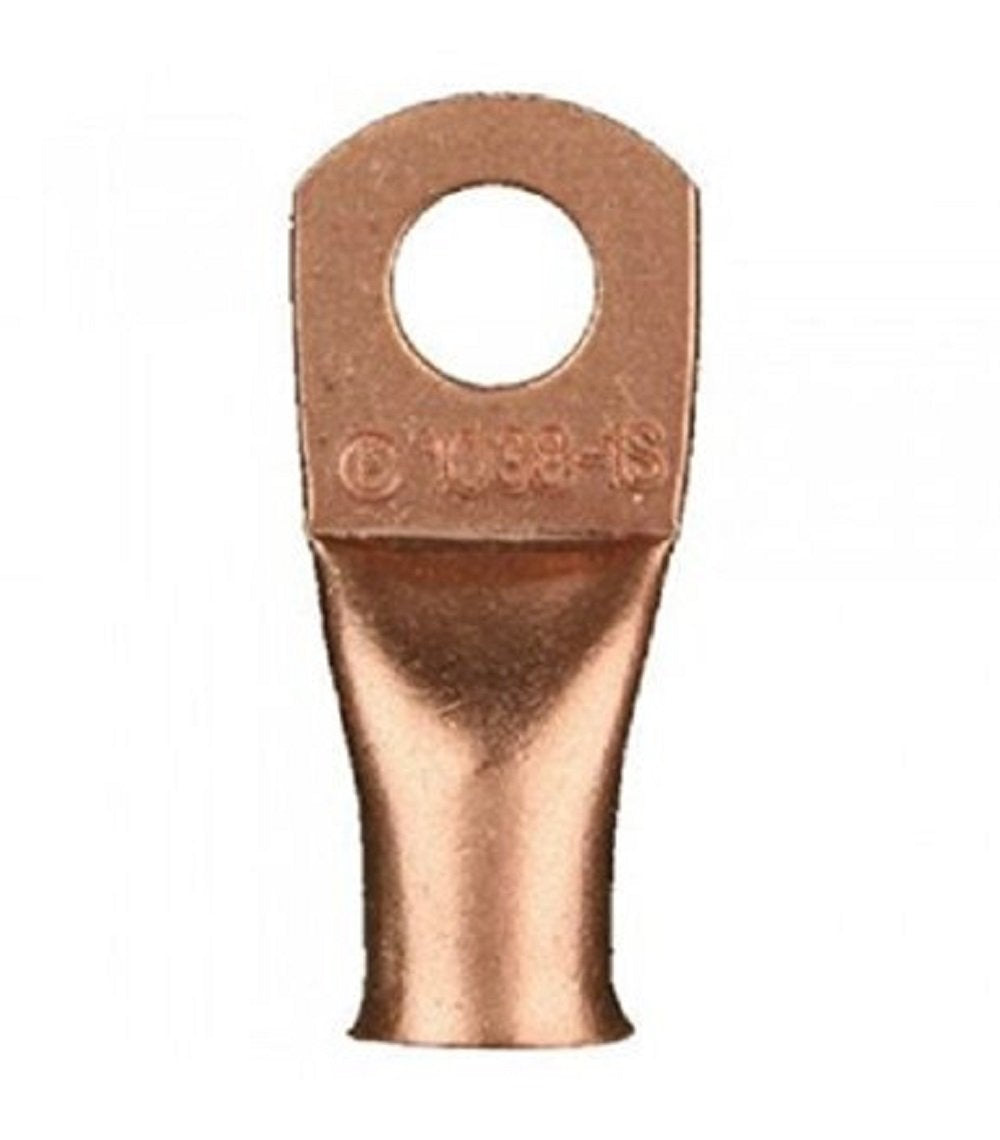 Copper Install Bay Uninsulated Ring Terminal 1/0 Gauge 5/16 Inch