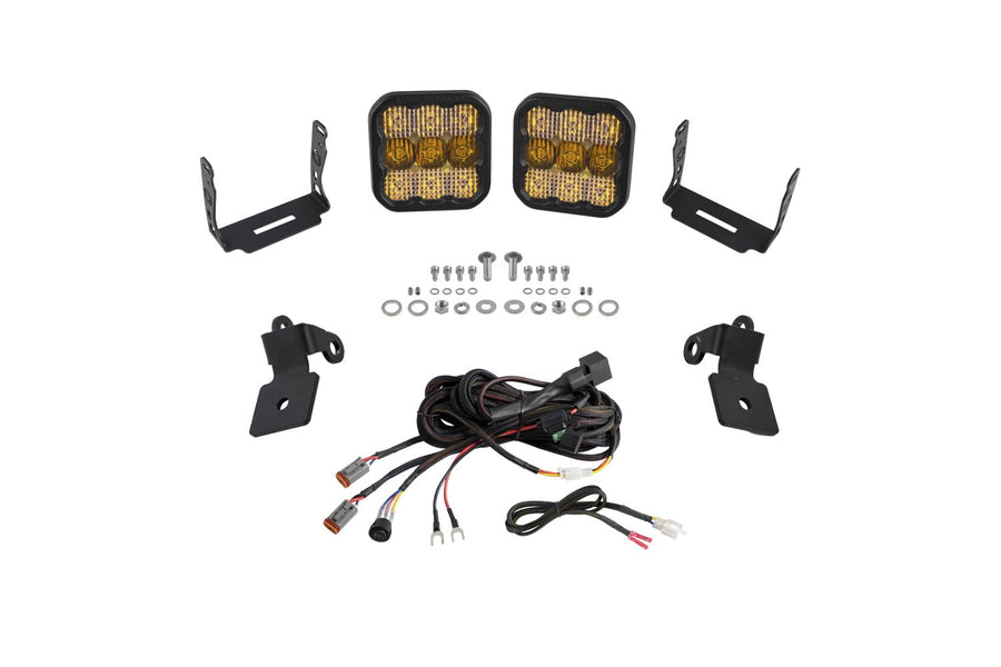 Diode Dynamics A-Pillar Pod Kit Stage Series compatible with Polaris RZR Pro 2020-2023, SS5 Pro Yellow Combo