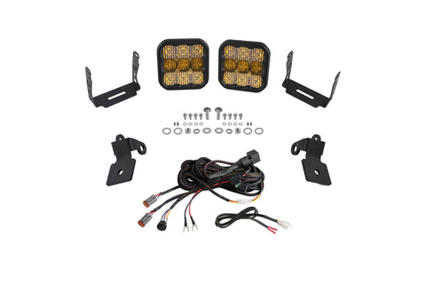 Diode Dynamics A-Pillar Pod Kit Stage Series compatible with Polaris RZR Pro 2020-2023, SS5 Pro Yellow Combo