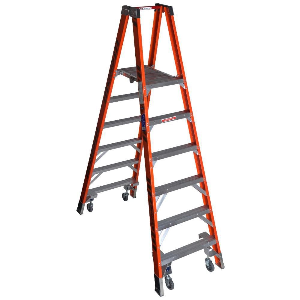 Twin Platform Ladder Werner (PT7406-4C), Fiberglass