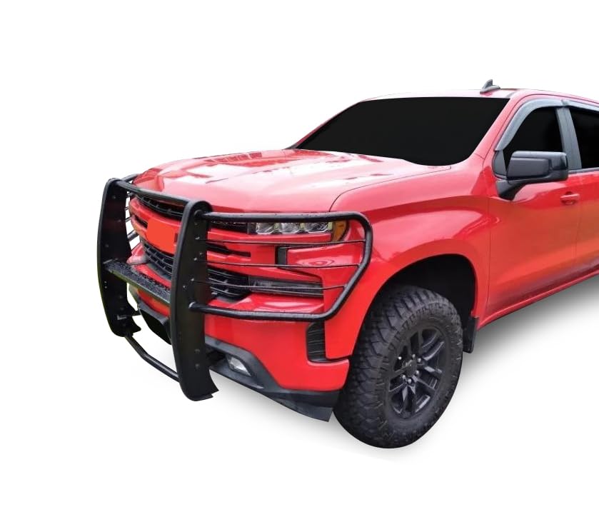 Off Road Black Horse Grille Guard Modular Black Compatible with 2019-2021 Chevrolet Silverado 1500/2022 Chevrolet Silverado 1500 LTD (Excl. 2019 Silverado 1500 LTD)-17GT29MA