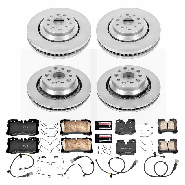 Power Stop Autospecialty KOE5827 Front and Rear Replacement Brake Kit-OE Brake Rotors & Ceramic Brake Pads For Lexus LS460 2010-2017, Lexus LS600h 2010-2016 [Model Specific]