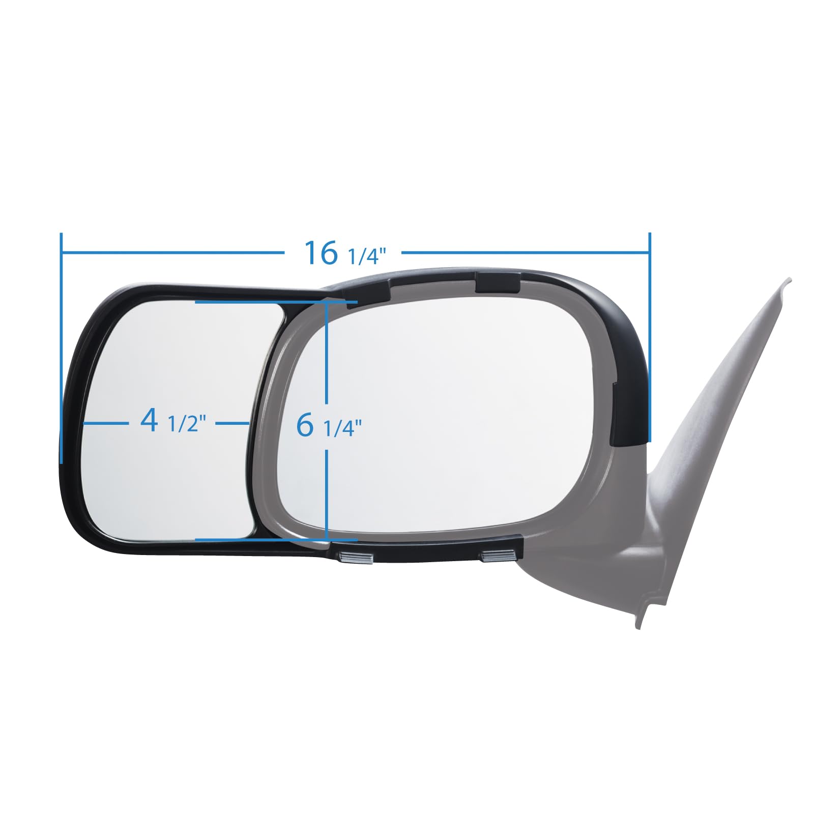 K SOURCE 80700 Snap & Zap Custom Fit Towing Mirror for 2002-2008 Ram 1500, Patented