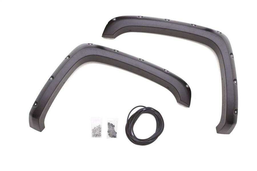 Lund Elite Series RX109TA Black Rivet Style Textured Front Fender Flare - 2 Piece