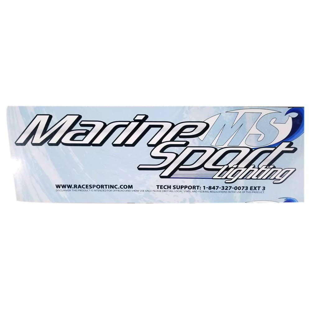 Race Sport Lighting 10.5inch MS72WWDS Marine Grade Dual Row Straight Light Bar with 72-Watt 24 x 3W High Intensity CREE LEDs