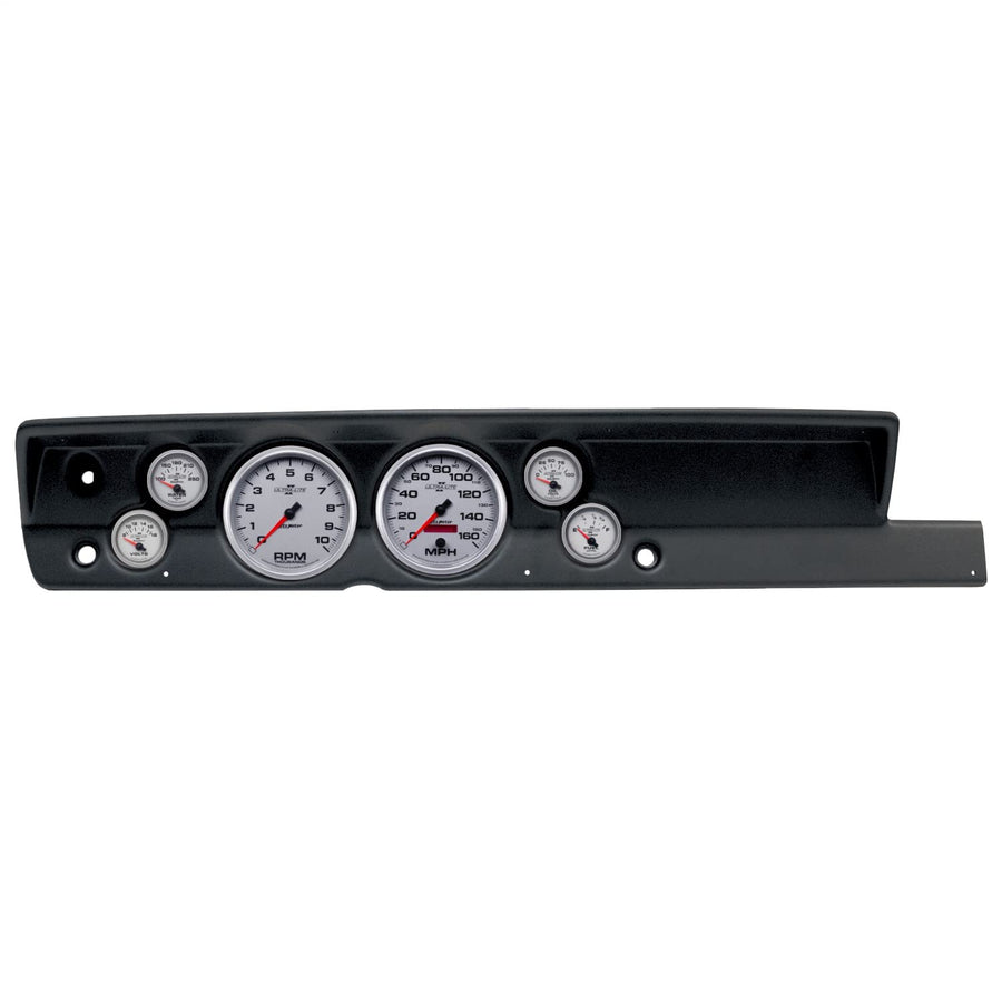 AutoMeter Dash Kit Direct Fit, (5" X2, 2 1/16" X4), Plym Cuda No Heat 67-69, Ultra-Lite Ii (2117-14)